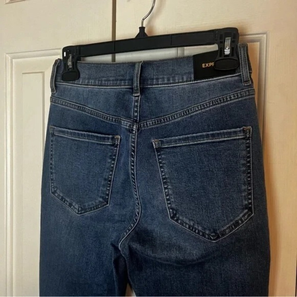 Express Skinny High Rise‎ Distressed Jeans Size 0 R - Picture 2 of 5